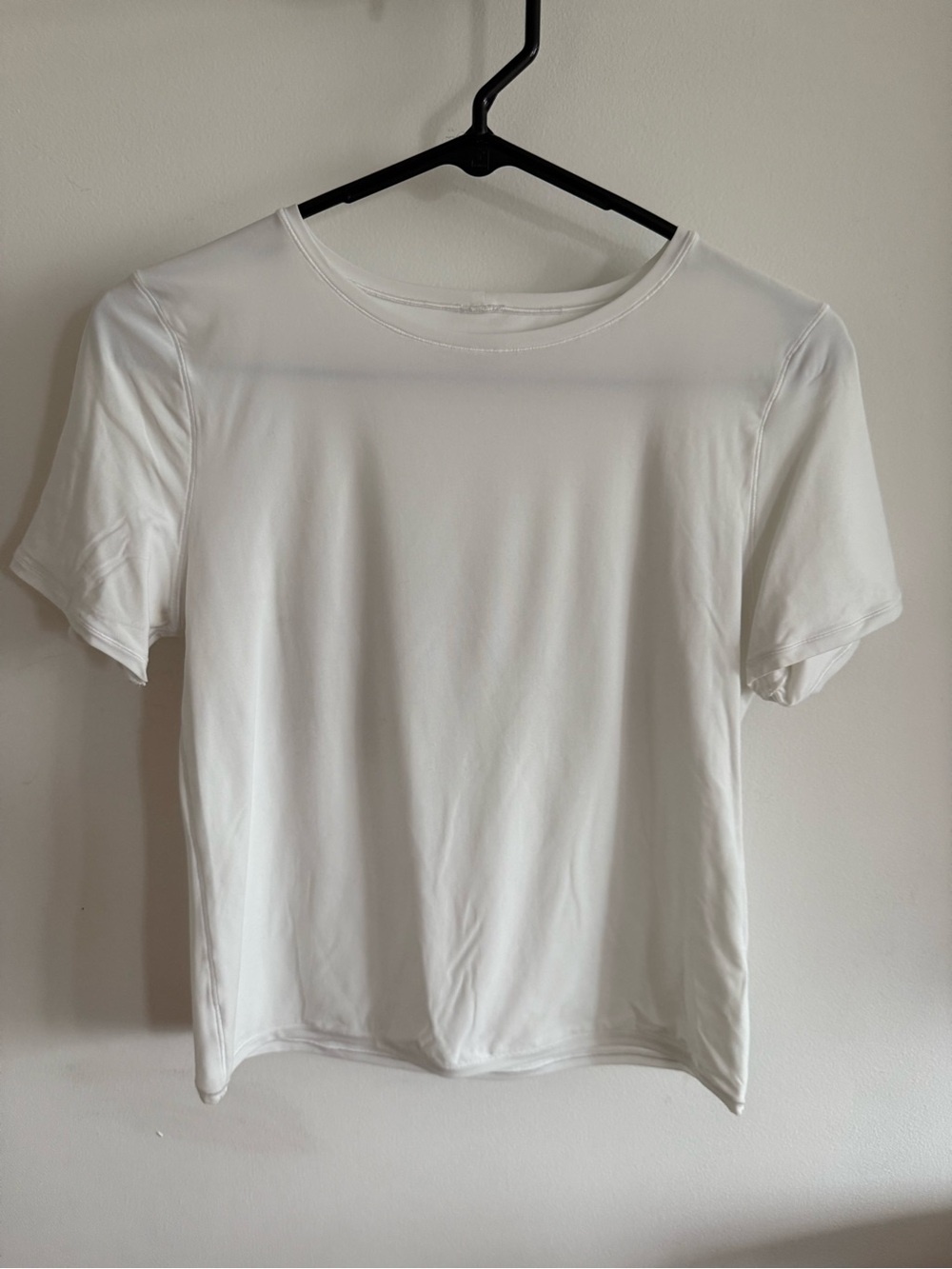 aerie White Crew Neck Short Sleeve Tee